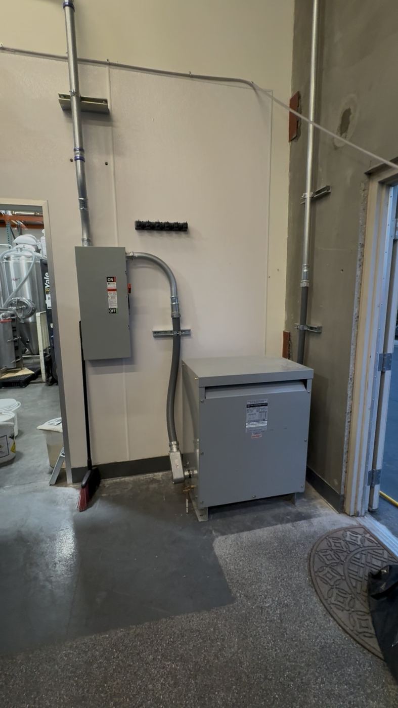 Electrical room - panel, dry-type transformer, conduit