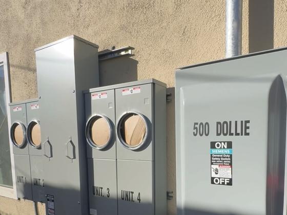 Multifamily meter bank and disconnect service upgrade with clean conduit work